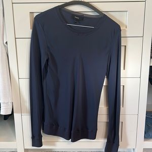 Theory Fitted Shirt in Silk Nocturne Navy Medium
